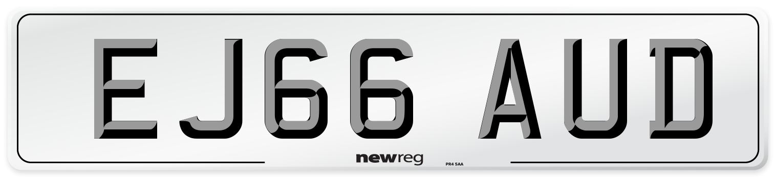 EJ66 AUD Number Plate from New Reg